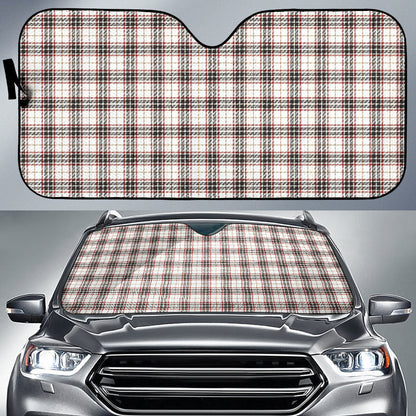 White Plaid Pattern Car Auto Sun Shades