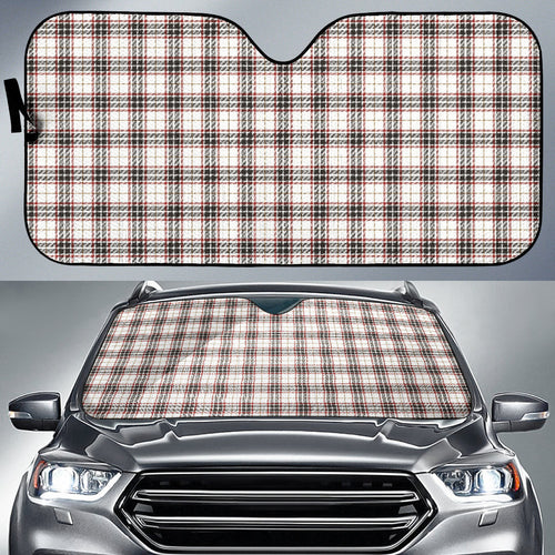 White Plaid Pattern Car Auto Sun Shades