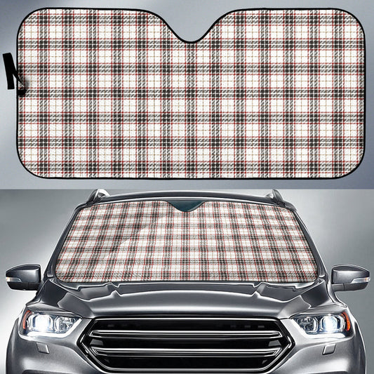 White Plaid Pattern Car Auto Sun Shades