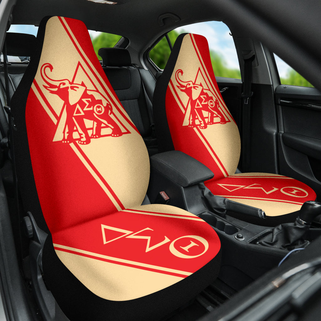 African Delta Sigma Theta Car Auto Seat Covers Elephant Logo