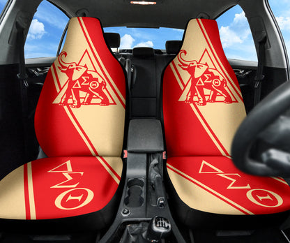 African Delta Sigma Theta Car Auto Seat Covers Elephant Logo