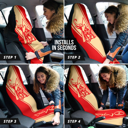 African Delta Sigma Theta Car Auto Seat Covers Elephant Logo