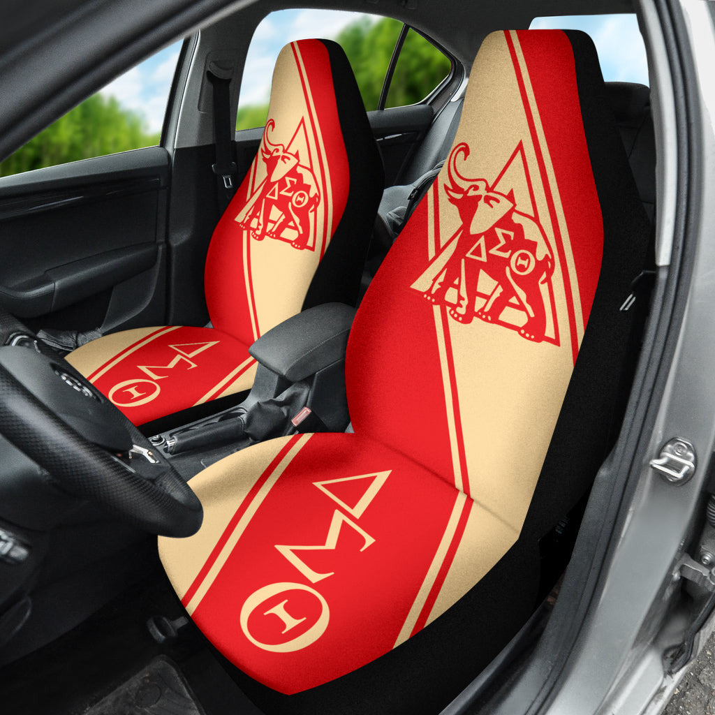 African Delta Sigma Theta Car Auto Seat Covers Elephant Logo