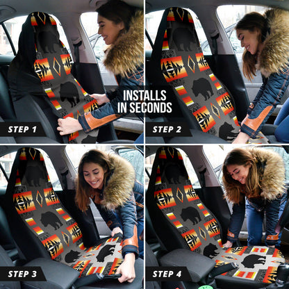 Seven Tribes Black And White Bear Car Seat Covers