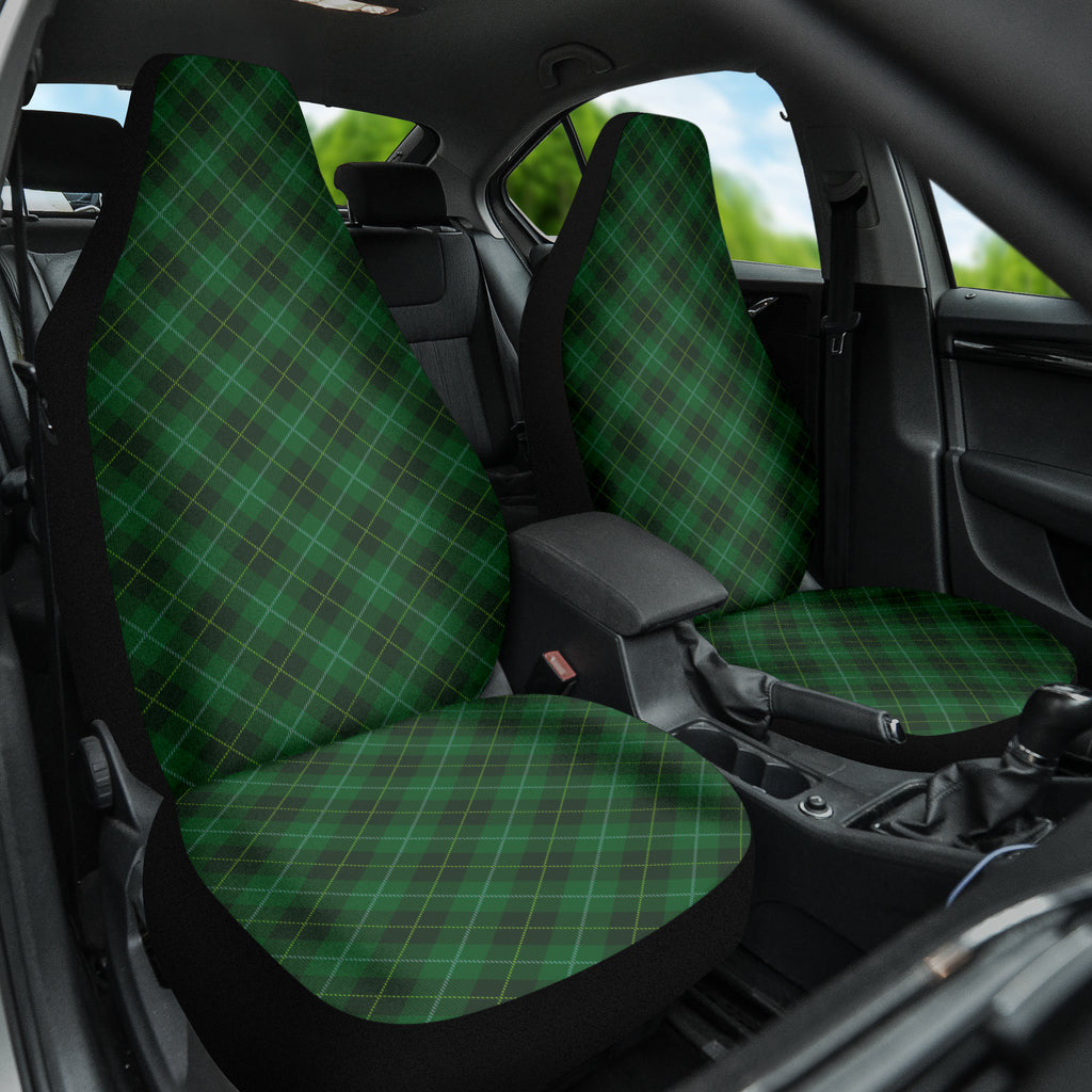 Green Plaid Pattern Car Seat Covers