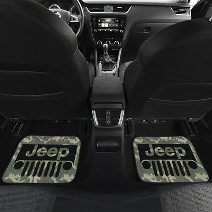 Jeep Offroad Car Floor Mats Camouflage Woodland Style