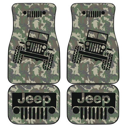 Jeep Offroad Car Floor Mats Camouflage Woodland Style