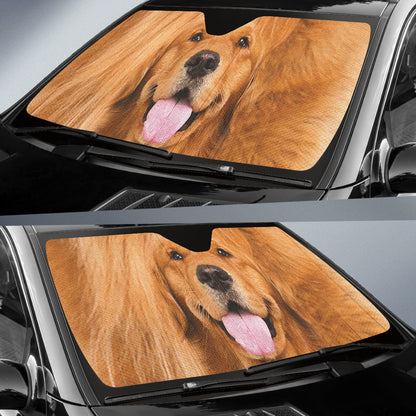 Golden Retriever Car Auto Sun Shades Funny Dog Face
