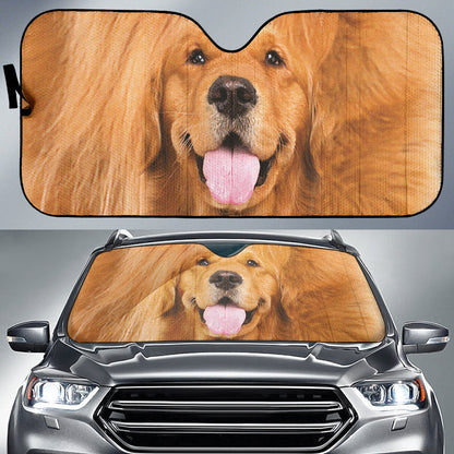 Golden Retriever Car Auto Sun Shades Funny Dog Face