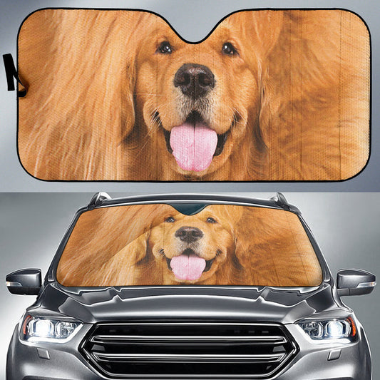 Golden Retriever Car Auto Sun Shades Funny Dog Face