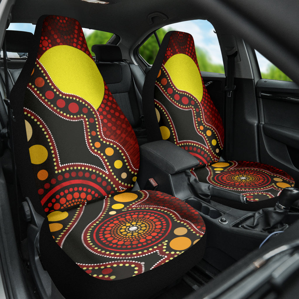 Australia Indigenous Circle Dot Car Seat Covers