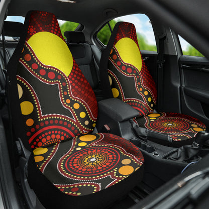 Australia Indigenous Circle Dot Car Seat Covers