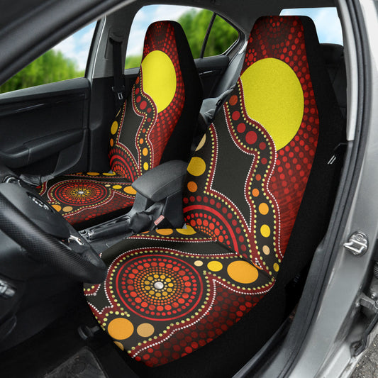 Australia Indigenous Circle Dot Car Seat Covers