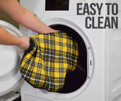 Yellow Black Plaid Pattern Car Seat Covers