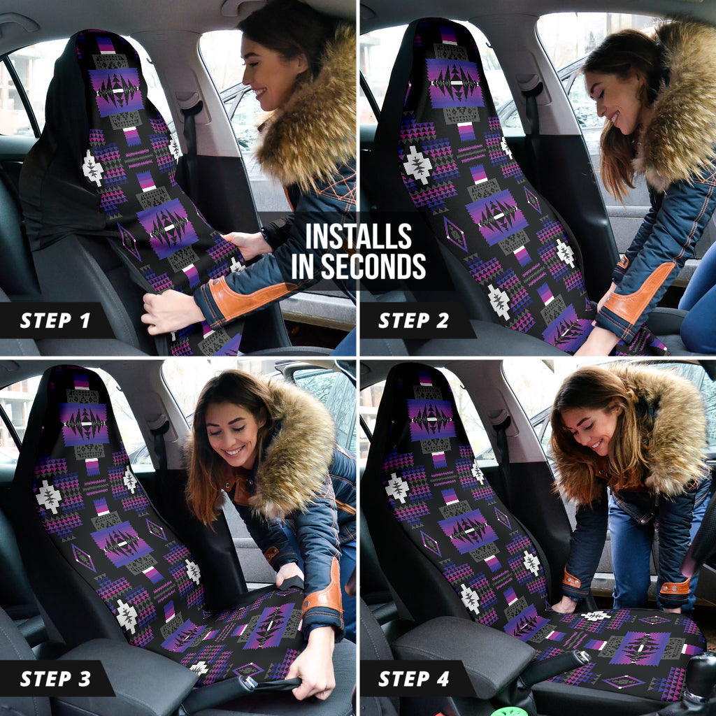 Seven Tribes Purple Car Seat Covers
