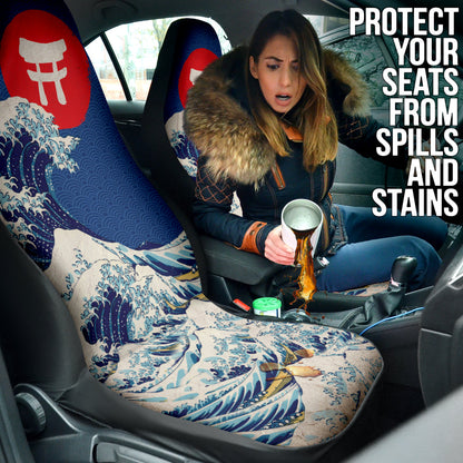 Japan Waves Art Gift Car Seat Covers