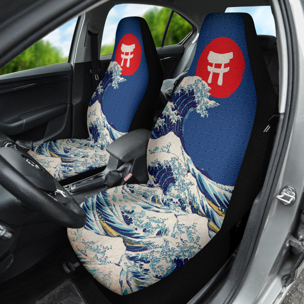 Japan Waves Art Gift Car Seat Covers