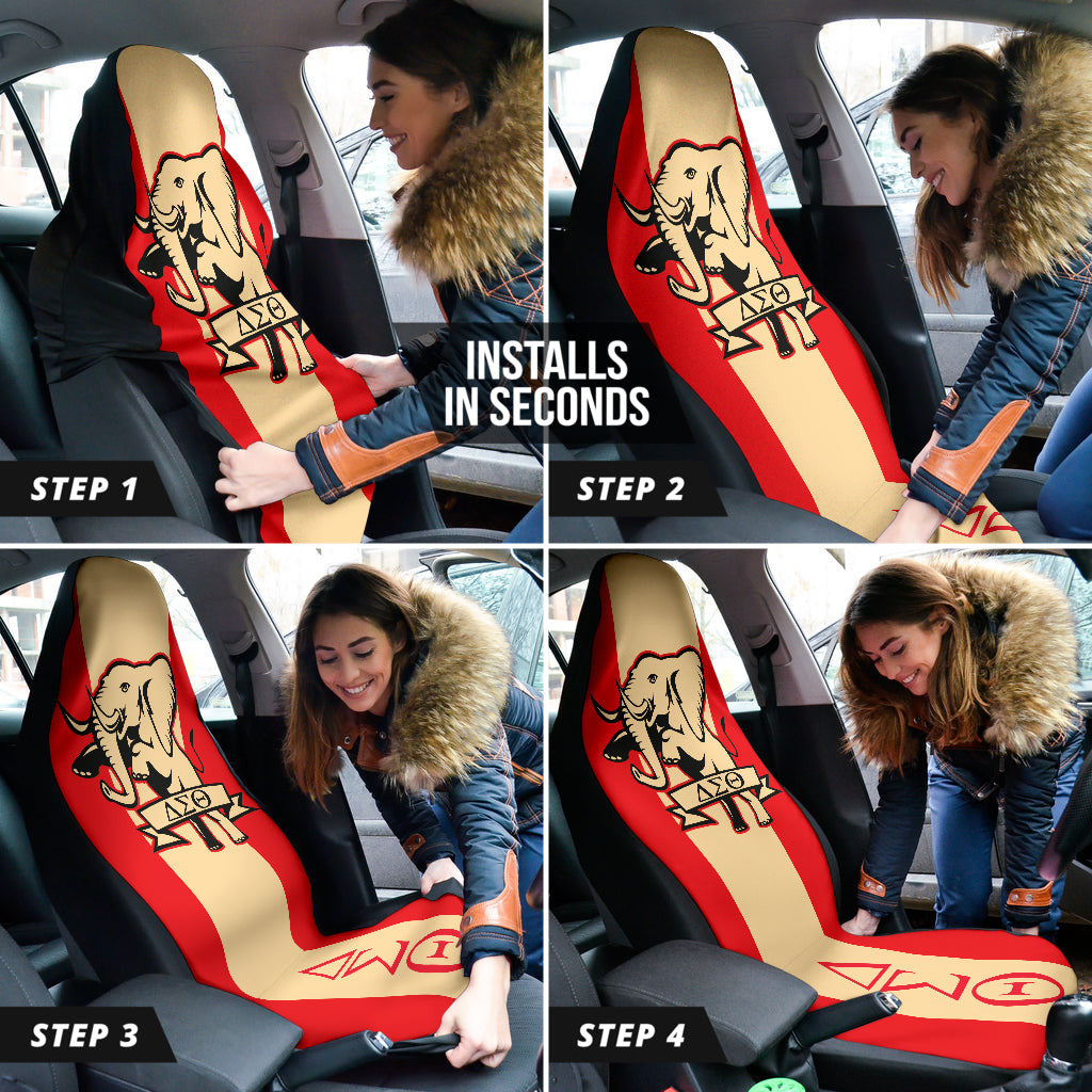 Delta Sigma Theta Car Auto Seat Covers Elephant Red