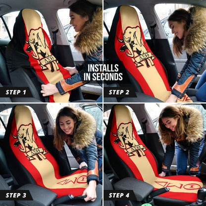 Delta Sigma Theta Car Auto Seat Covers Elephant Red