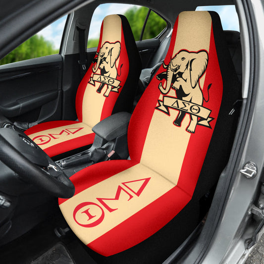Delta Sigma Theta Car Auto Seat Covers Elephant Red