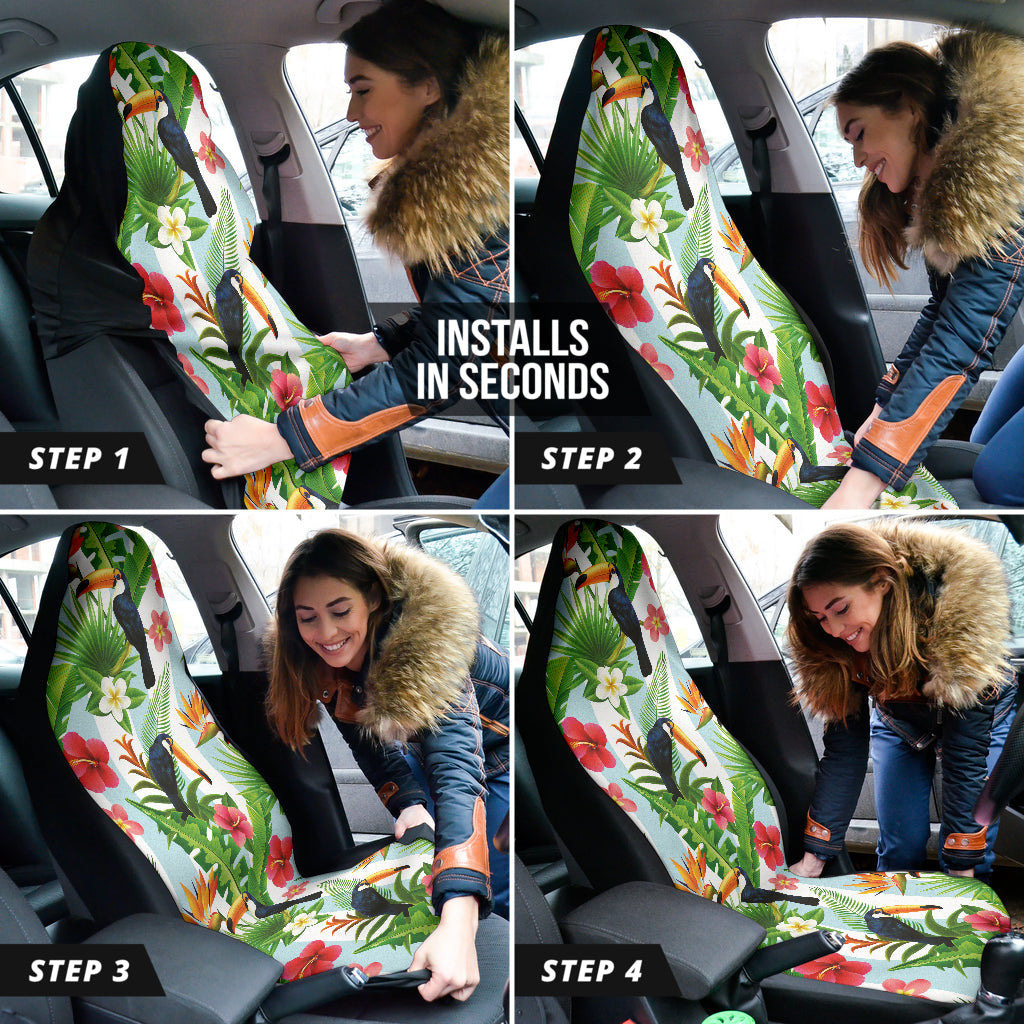 Hibicus Toucan Forest Car Seat Covers