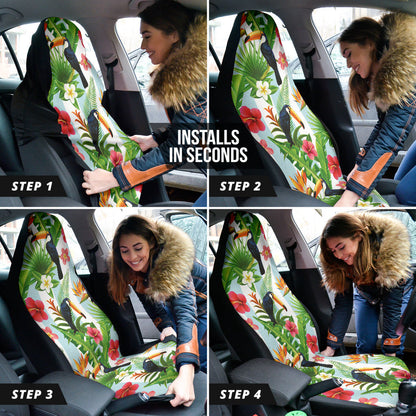 Hibicus Toucan Forest Car Seat Covers