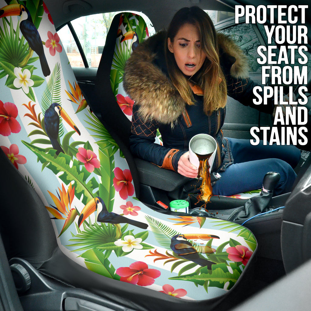 Hibicus Toucan Forest Car Seat Covers