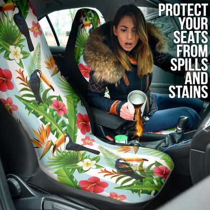 Hibicus Toucan Forest Car Seat Covers