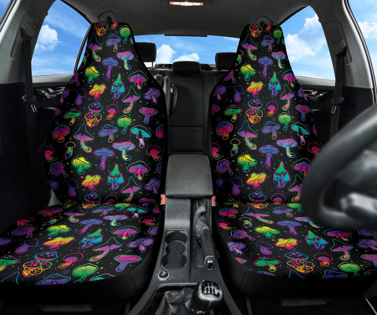 Mushroom Magical Colorful Car Seat Covers