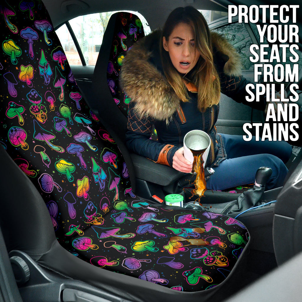 Mushroom Magical Colorful Car Seat Covers