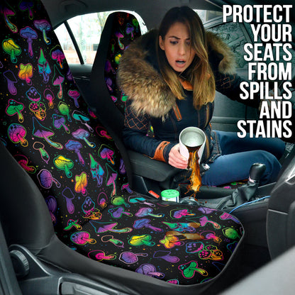 Mushroom Magical Colorful Car Seat Covers