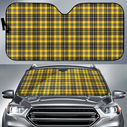 Yellow Black Plaid Pattern Car Auto Sun Shades