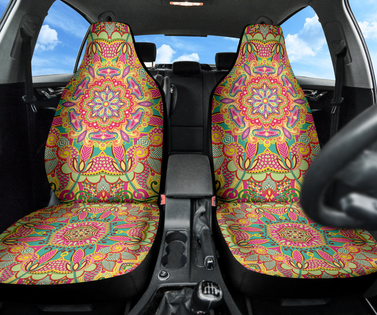 Life With Colors Mandala Car Seat Covers