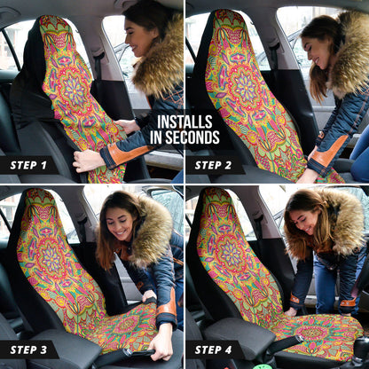 Life With Colors Mandala Car Seat Covers