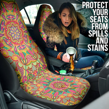 Life With Colors Mandala Car Seat Covers