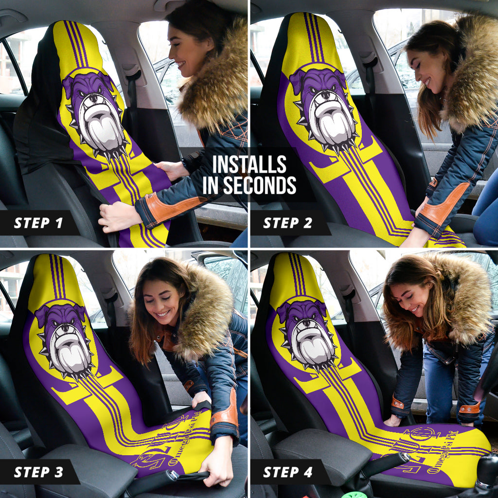 Omega Psi Phi Bulldog Iron Car Seat Covers