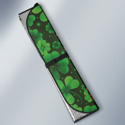 Leprechaun Drinks Beer Patrick's Day Car Auto Sun Shades