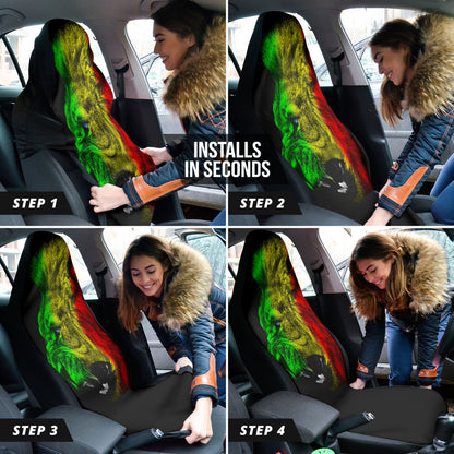 Amazing Gift Ideas Rasta Lion Roaring Car Seat Covers Style