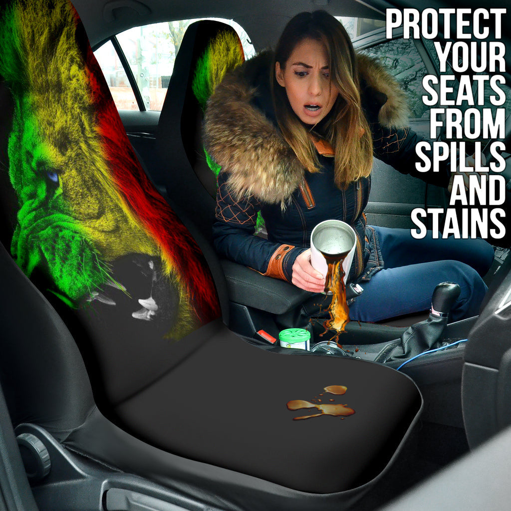 Amazing Gift Ideas Rasta Lion Roaring Car Seat Covers Style