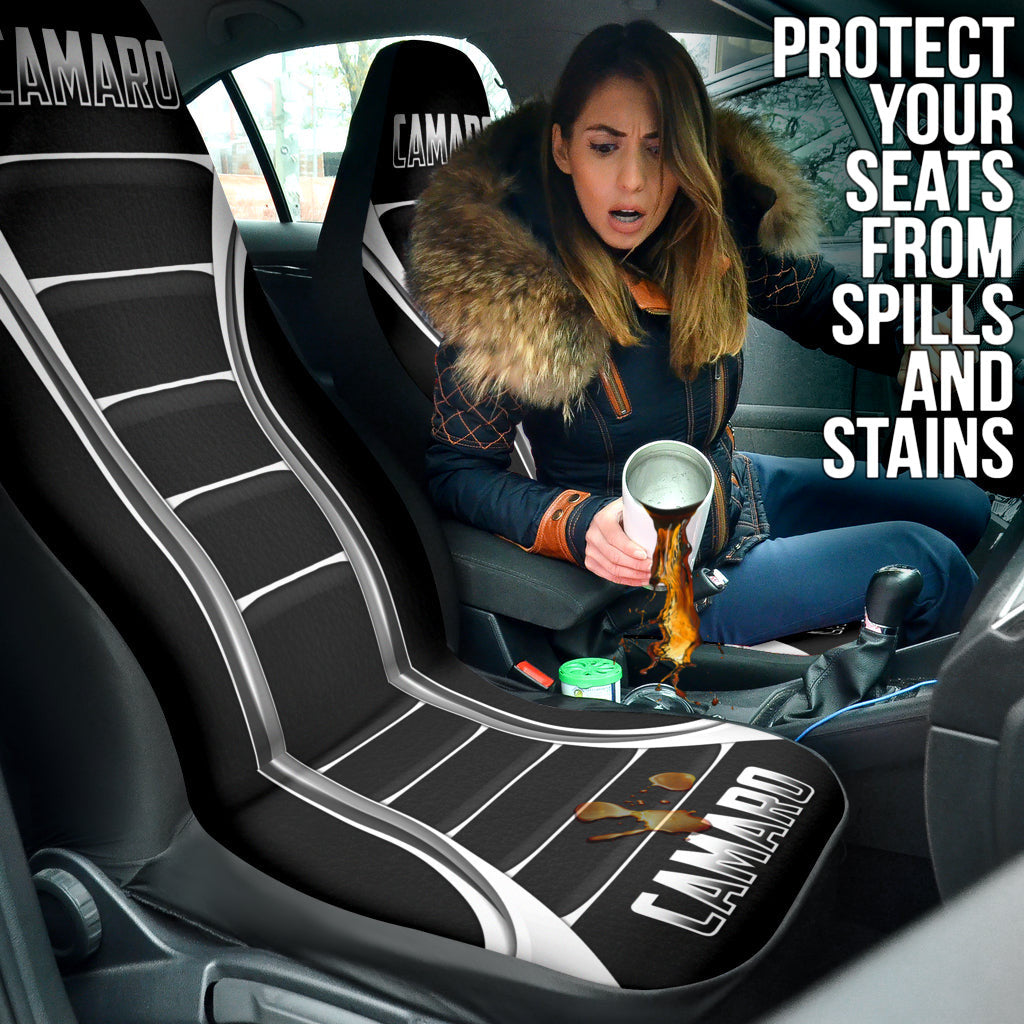 Camaro Gloss Black Car Seat Covers