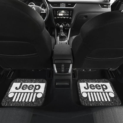 Amazing Jeep Offroad Gray White Asphalt Car Floor Mats Custom
