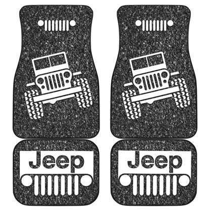 Amazing Jeep Offroad Gray White Asphalt Car Floor Mats Custom