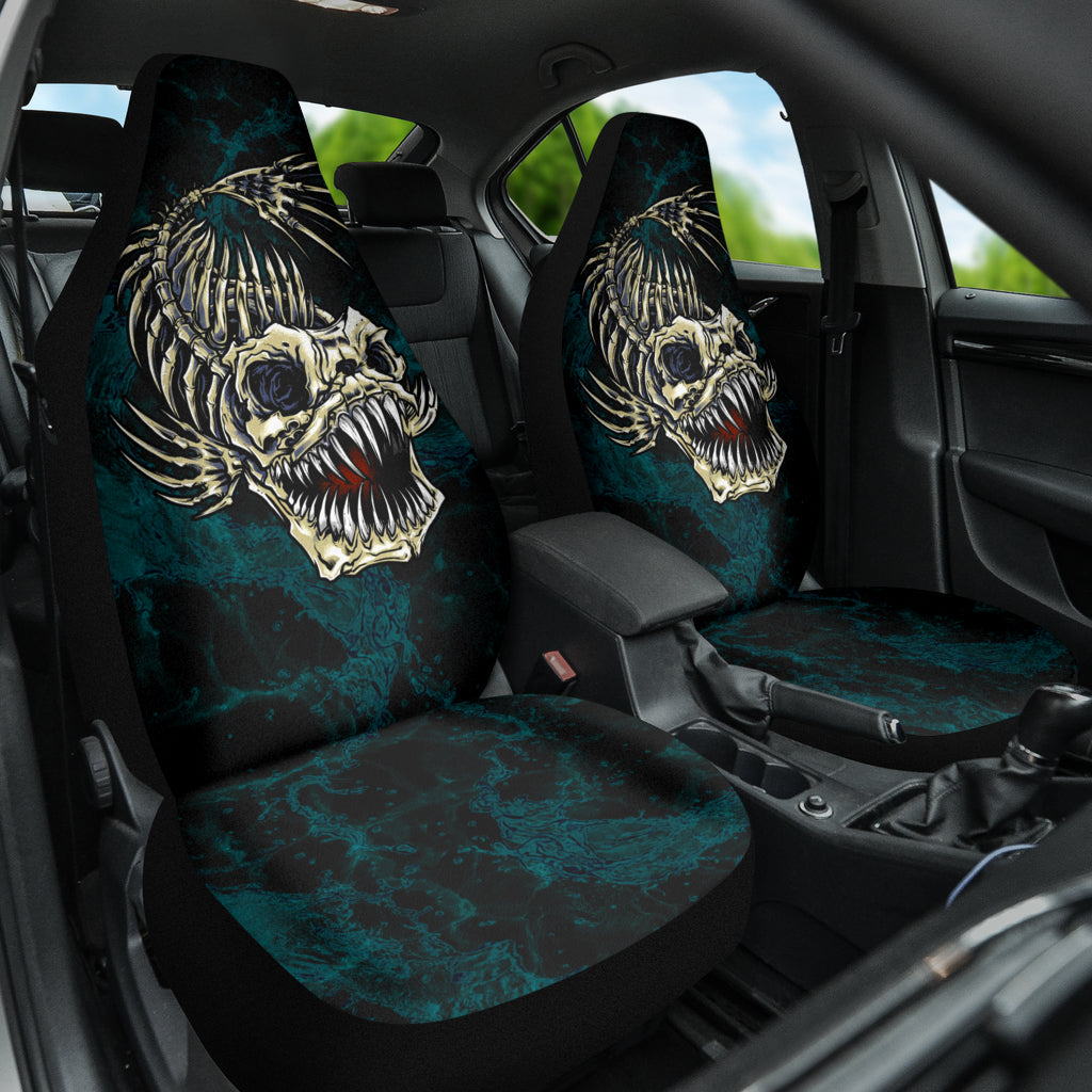 Fish Bone Fishing Wave Effect Car Seat Covers