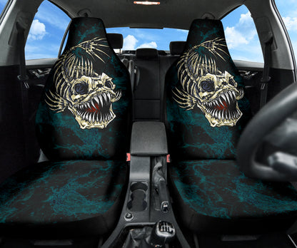 Fish Bone Fishing Wave Effect Car Seat Covers
