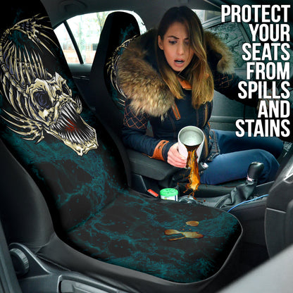 Fish Bone Fishing Wave Effect Car Seat Covers