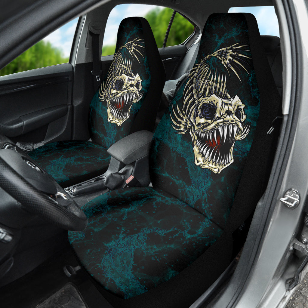Fish Bone Fishing Wave Effect Car Seat Covers