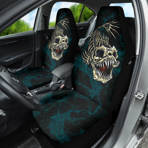 Fish Bone Fishing Wave Effect Car Seat Covers
