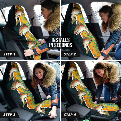 Amazing Gift Idea Trout Fish Pattern Car Seat Covers