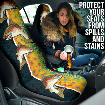 Amazing Gift Idea Trout Fish Pattern Car Seat Covers