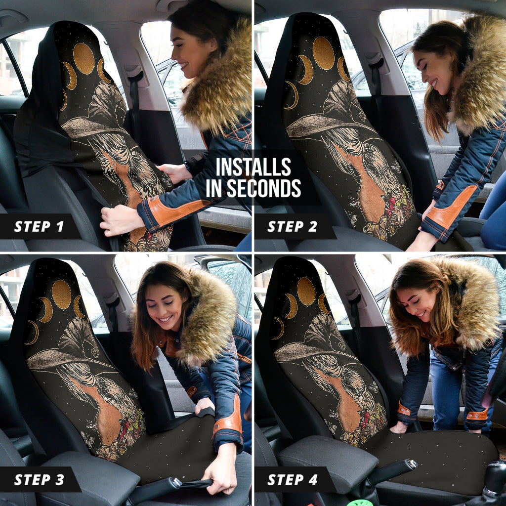 Witch Moon Butterfly Car Seat Covers